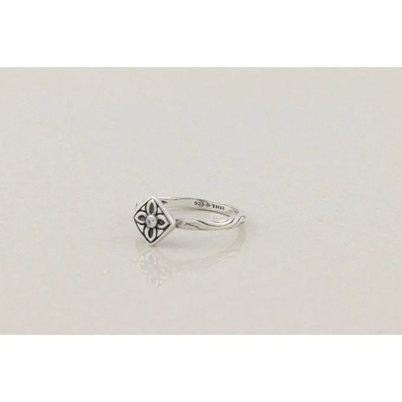 Sterling Silver Belle Fleur CZ Ring Size 9 1/4 Silpada - Picture 7 of 7